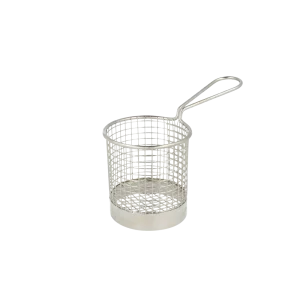 Mini freidoras redondas ø 9×8 cm cromado acero