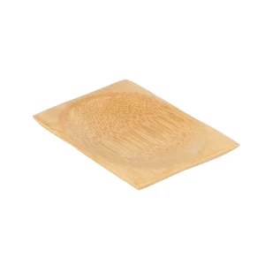 Mini platos rectangulares 6×8 cm natural bambú