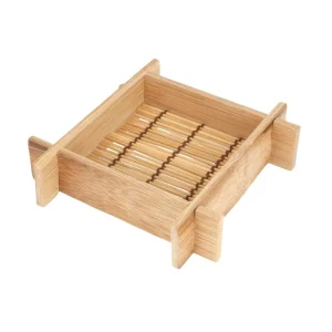 Mini recipientes 12x12x3 cm natural bambú