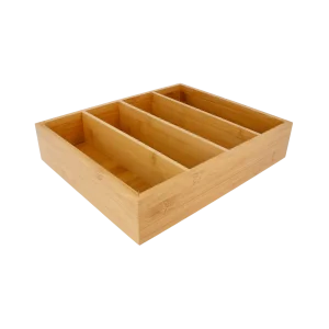 Porta cubiertos & sachets 29x24x6 cm natural bambú