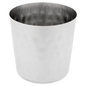 Tarrinas fritas clásicos, martilleados ø 8,5×8,5 cm plateado inox