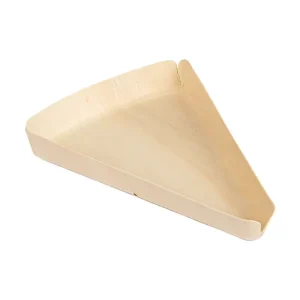 Barquillas triangulares ‘wood’ 21×14 cm natural madera