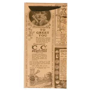 Bolsas cubiertos + servilleta ‘just in time – times’ 80 + 10 pe g/m2 11,2×22,5 cm natural kraft verjurado