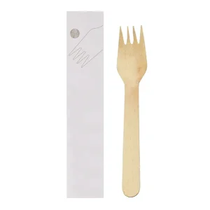 Tenedores enfundados ‘makan’ 15,5 cm natural madera