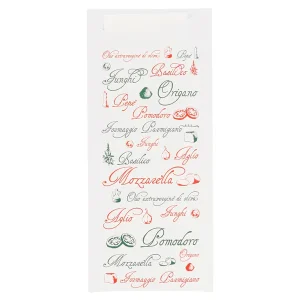 Bolsas cubiertos + servilleta ‘just in time – pizza’ 90 + 10 pe g/m2 8,5×19,5 cm blanco airlaid