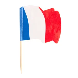 Banderitas «france» 4×3/6,5 cm surtido madera