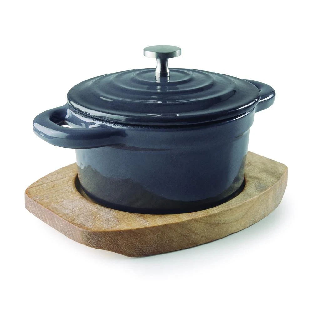 25846-CACEROLA REDONDA CON TAPA d-10 cm MAGMA GREY