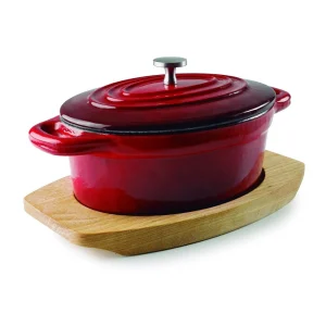 Cacerola con Tapa Oval Magma Red 13×10 Cm