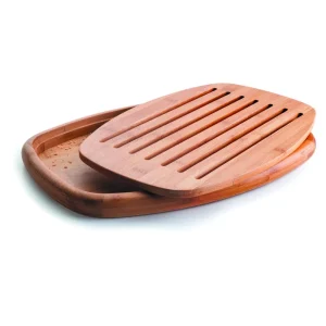 Tabla Corte Pan Oval Bambu 40x27x3 Cm