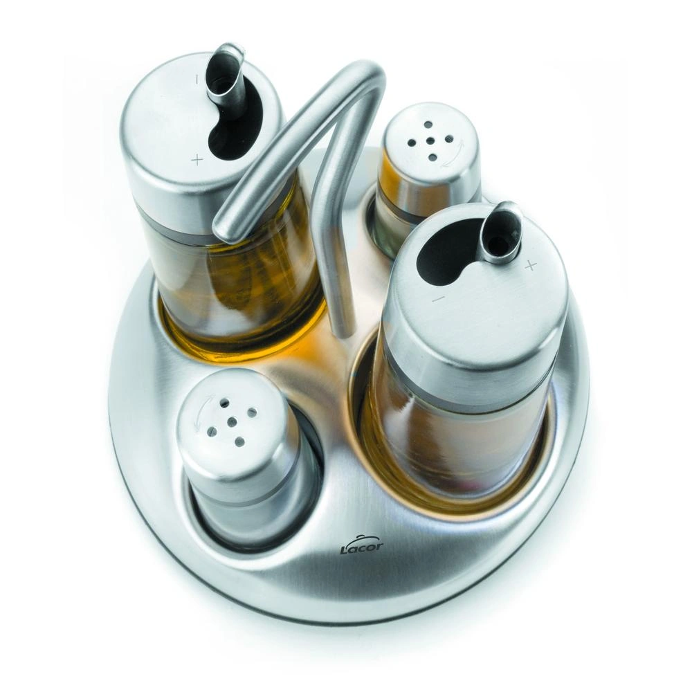 62464-Vinagreras 4 piezas LUXE picada