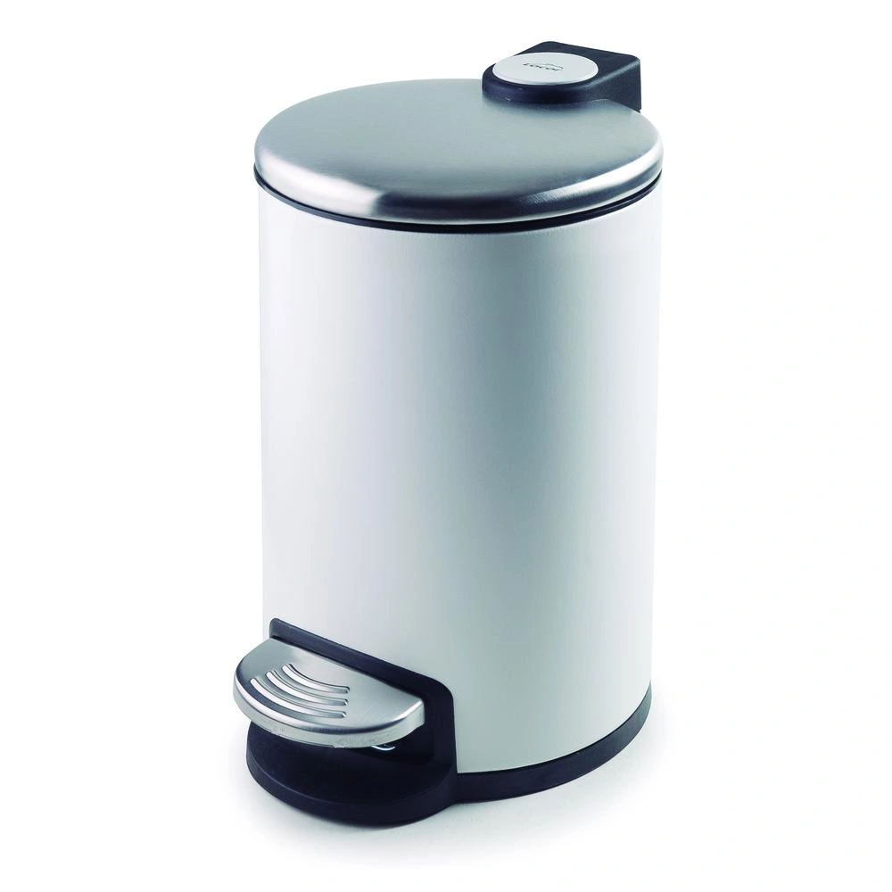 63307-PAPELERA CON PEDAL BLANCA