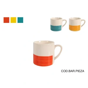 Taza Cafe 90Ml Surtido 3 Coloresjesse Porcelana