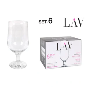 Set 6 Copas Cerveza 375Cc Bel Vidrio