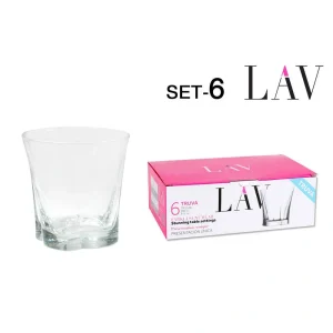 Set 6 Vasos Agua 280Cc Truva Vidrio