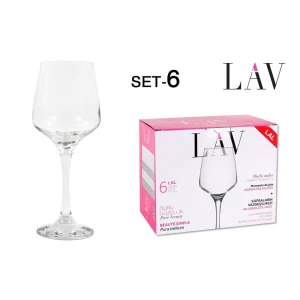 Set 6 Copas Agua 330Cc Lal Vidrio