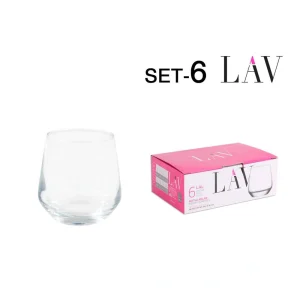 Set 6 Vasos Chupito 95Cc Lal Vidrio