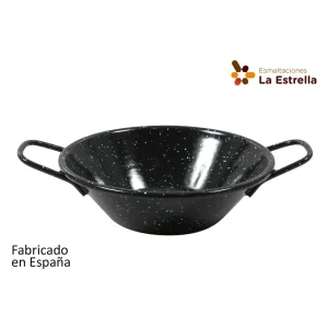 Paellera Honda Bordonada 14Cm0.5L Jaspeada