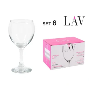 Set 6 Copas Agua 260Cc Misket Vidrio