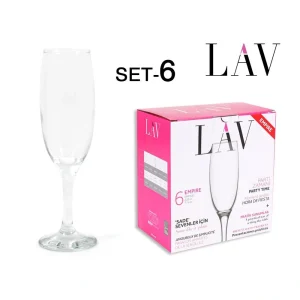 Set 6 Copas Cava 220Cc Empi Vidrio