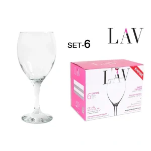 Set 6 Copas 455Cc Empire Vidrio
