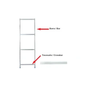Barra Soporte Lateral Estanterías Modulares Lacor