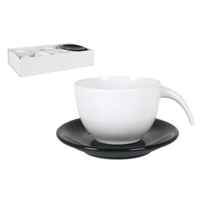 Taza Cafe C/Leche C/Plato 200Cc Kropla Porcelana