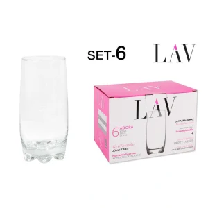 Set 6 Vasos Refresco 390Cc Ado Vidrio