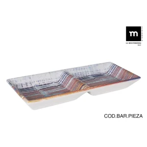 Bandeja 2 Compartimentos 25X11Cm Boreal Porcelana