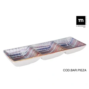 Bandeja 3 Compartimentos 26X8X3Cm Boreal Porcelana