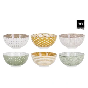 Bol Aperitivo Japo 15.5X7.7Cm Surt. 6 Deco.Mei Porcelana