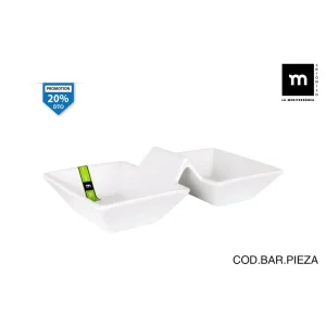 Bol Doble Blanco 24.3X12.5X6Cm Yummy M Porcelana