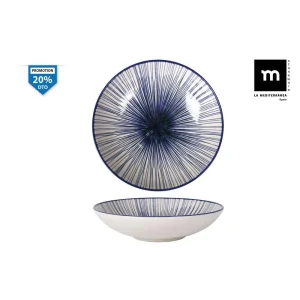 Plato Hondo 21Cm Iris Monaco Brillo Porcelana