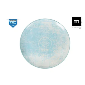 Plato Llano 26Cm Turquesa Monaco Brill Porcelana