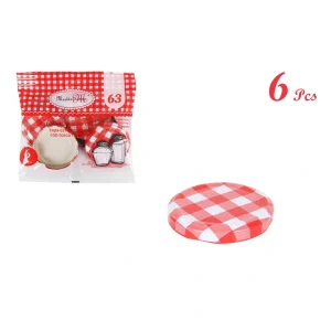 Set 6 Tapas 63T Twist Off Vichy Vidrio