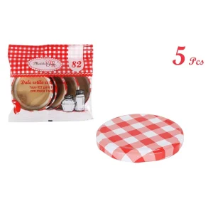 Set 5 Tapas 82T Twist Off Vichy Vidrio