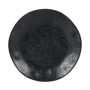 Plato Llano Negro Strega Arizona 24X2Cm Melamina