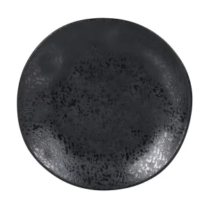 Plato Postre Negro Strega Arizona 22X1.5Cm Melamina