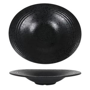 Plato Pasta Oval Negro Tohu Arizona 29X24.5X5Cm Melamina