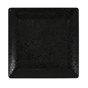Plato Postre Ming Iii Arizona Negro 21X21X2Cm Melamina