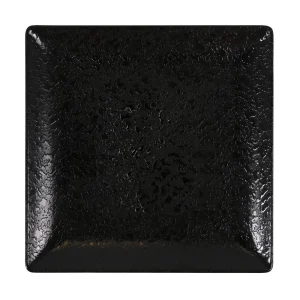 Plato Postre Ming Iii Arizona Negro 18X18X2Cm Melamina