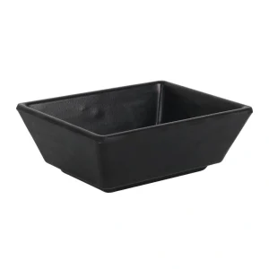 Bowl Rectangular Ming Iii Negro 8X6X3Cm 10Cl Melamina
