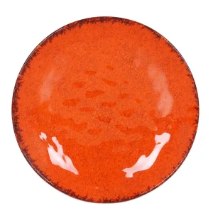 Plato Llano Naranja Guayaba 25.5X4Cm Melamina