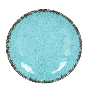 Plato Postre Azul Guayaba 21.5X3Cm Melamina