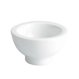 Taza Cunca De Porcelana Con Pie Blanca