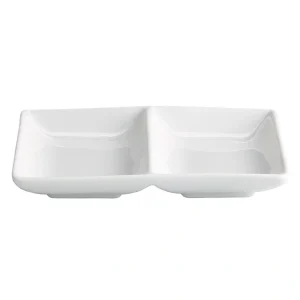 Bandeja Doble Compartimento 16X12X2.5 Cmming Porcelana