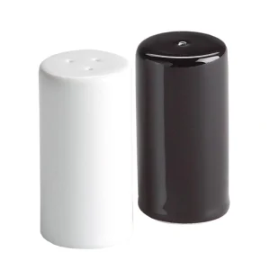 Salero Y Pimentero Cebra 3X6 Cm. Porcelana