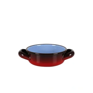 Cazuelita Con Asa Metal Roja