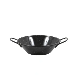 Paellera Honda Bordonada 16Cm Jaspeada