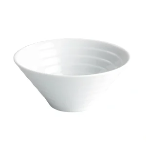 Bowl Porcelana Conico Rayas Blancas