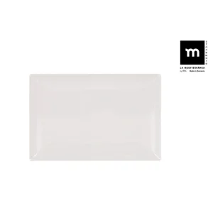 Fuente Stoneware Rectang.Ular Ivory Brillo